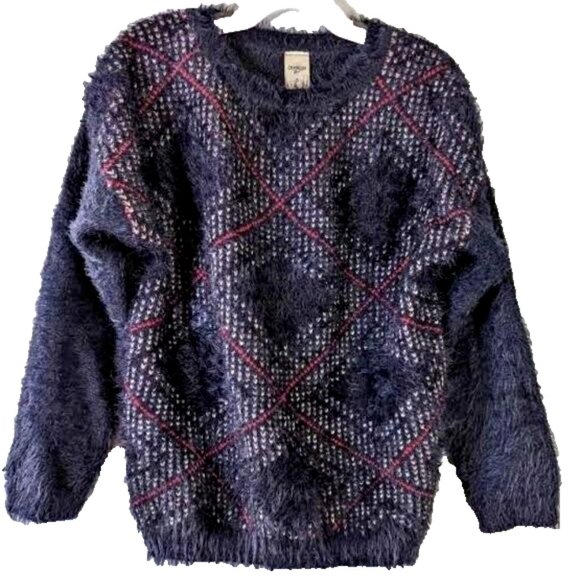 NWT Oshkosh B'gosh Girls Knit Pullover Sweater Furry Diamond Cardigan To… - Picture 2 of 9